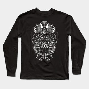 Illustrator Skull (White) Long Sleeve T-Shirt